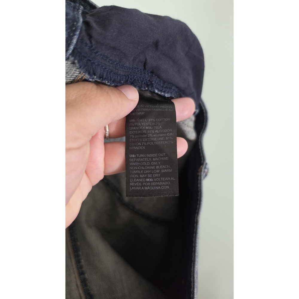 WhiteHouseBlackMarket The Everyday Soft Mid Rise Dark Wash Boot Jeans Size 12 - Picture 8 of 9